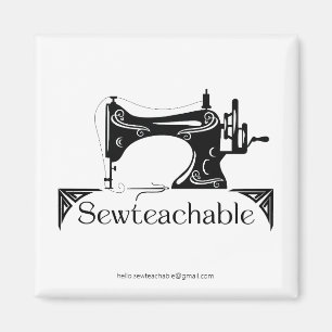 Imán Máquina de coser de cosecha de vintage, Sewteachab