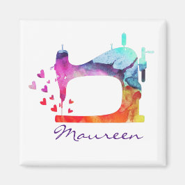 Imán Máquina de coser de la acuarela