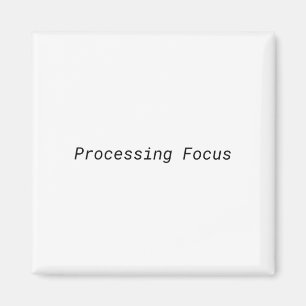 Imán Máquina de Escribir Minimalista Processing Focus