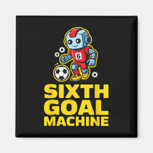 Imán Máquina de Sexto Gol Robot de Fútbol Cumpleaños 6