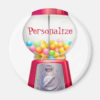 Imán Máquina Gumball bblegum vintage lindo rojo