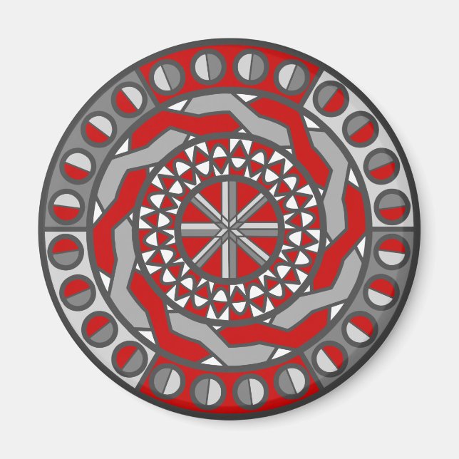 Imán Maquinaria roja (Frente)