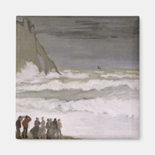 Imán Mar agitado de Claude Monet el   en Etretat,