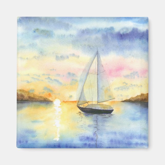 Imán Mar al atardecer (Frente)