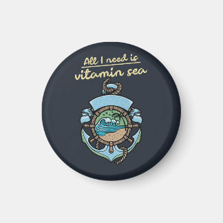 Imán Mar Vitaminico Ancla Náutica Ola Cita Playa Océano