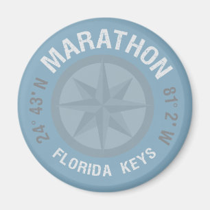 Imán Maratón de Florida Claves de Longitud de Latitud N