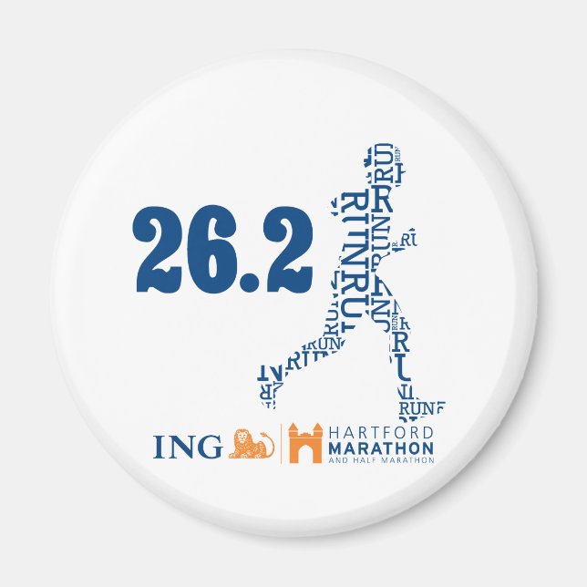 Imán Maratón de Hartford: 26,2 (Frente)