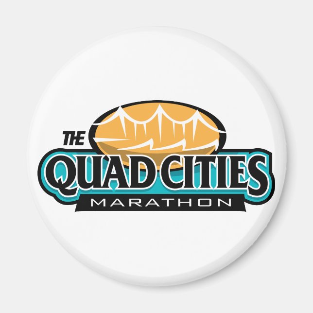 Imán Maratón de las ciudades cuádruples (Frente)