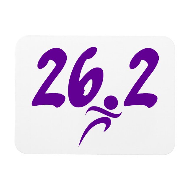 Imán Maratón morado 26,2 (Horizontal)