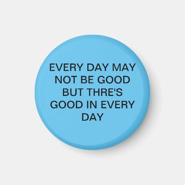 Imán Maravilloso Azul dulce con texto (Frente)