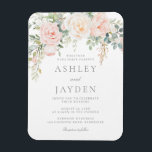 Imán Maravilloso Rubor Floral Wedding Invitation Magnet<br><div class="desc">Maravilloso Rubor Floral Wedtation Magnet Sigue nuestra tienda para más invitaciones y diseños</div>
