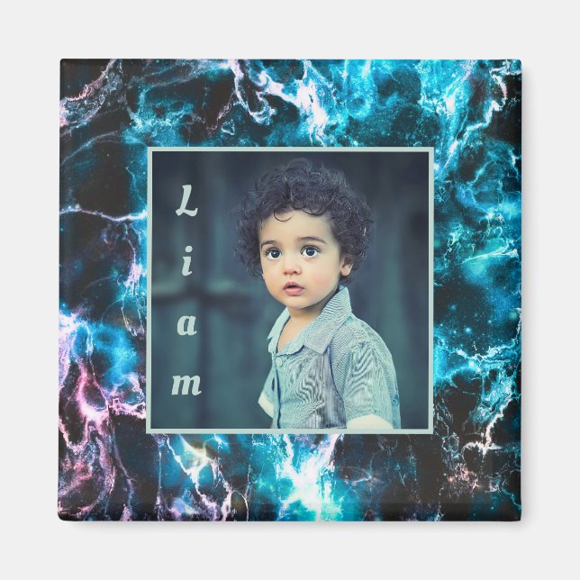 Imán Marble azul (Frente)