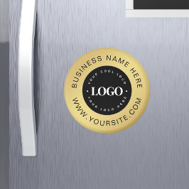Imán Marca comercial Gold Personalizado Logo & Text Com