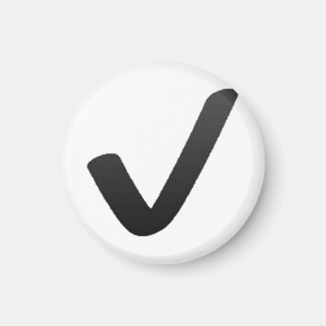 Imán Marca de verificación negra - Emoji (Frente)