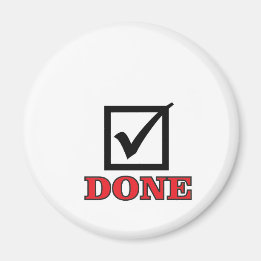 Imán marca de verificación realizada