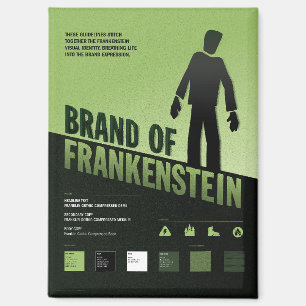 Imán Marca Frankenstein - poster de películas vintage