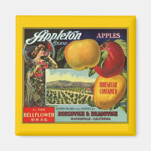IMÁN MARCA MAGNET ~ APPLETON APLICA ETIQUETA DE FRUTA V