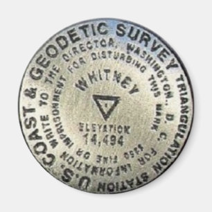 Imán Marcador de la cumbre del Mt. Whitney