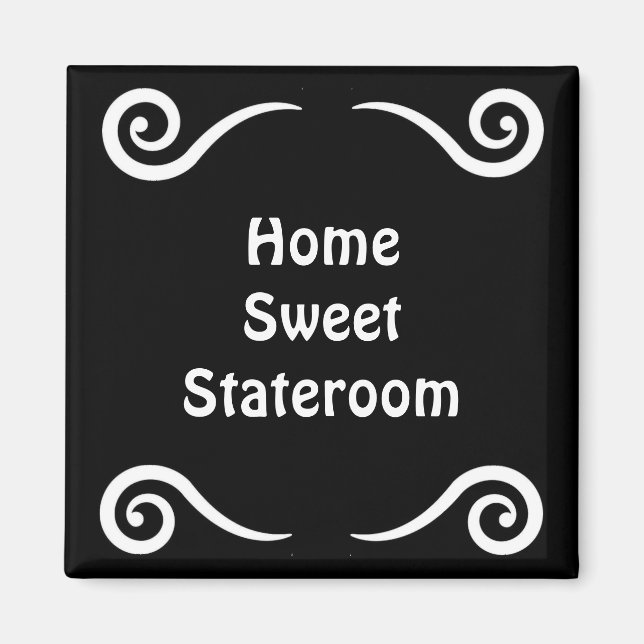 Imán Marcador de la puerta de Stateroom dulce del hogar (Frente)