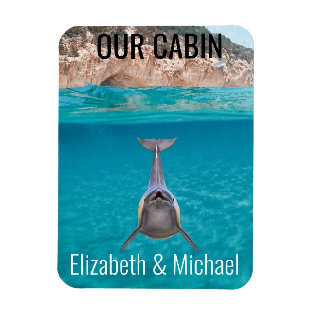 Imán Marcador de puerta de crucero personalizado delfín (Vertical)