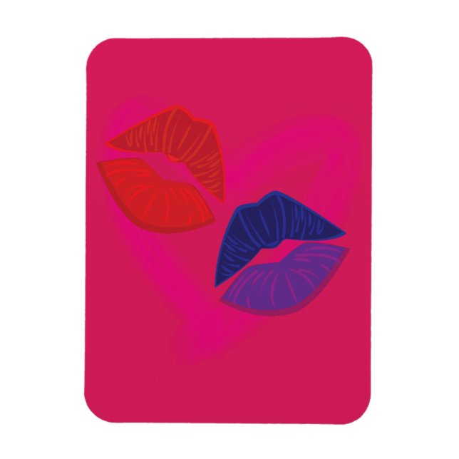 Imán Marcas de besos (Vertical)
