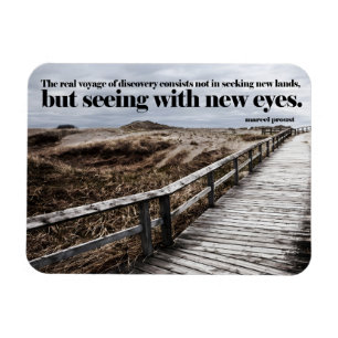 Imán Marcel Proust Cita Inspiradora "Nuevos ojos" Flexi