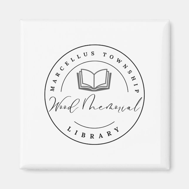 Imán Marcellus Township Wood Memorial Library Magnet (Frente)