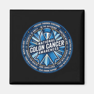 Imán Marcha Azul de Concientización sobre el Cáncer de