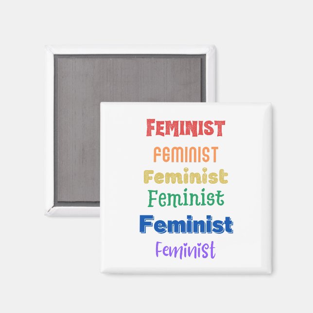 Imán "Marcha de las mujeres", orgullo feminista (Anverso/Reverso)