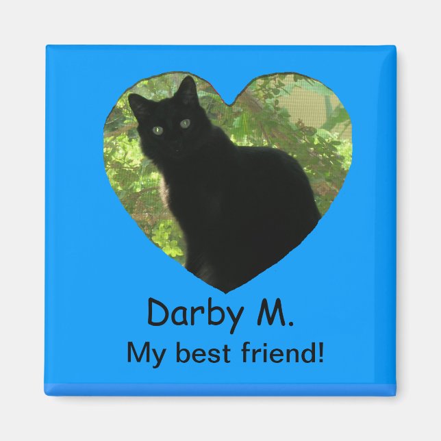 Imán - Marco cardíaco con nombre (Frente)