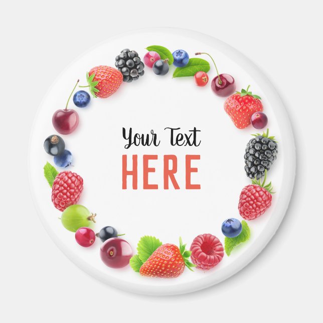 Imán Marco de bayas frescas (Frente)