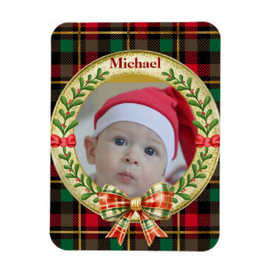 Imán Marco de imagen personalizado y corona de Navidad 