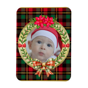 Imán Marco de imagen personalizado y corona de Navidad 
