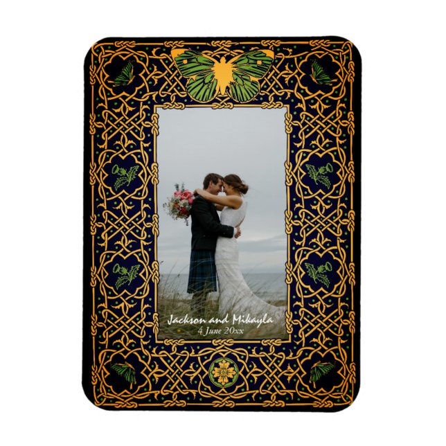 Imán Marco de Knot Celtic de Oro (Vertical)