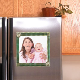 Imán Marco de la Antigüedad Verde Añade tu foto aquí