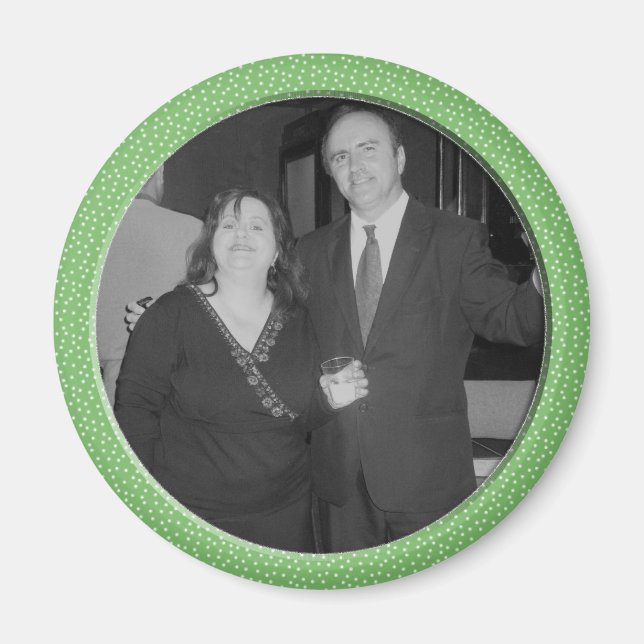 Imán marco de la mota verde (Frente)