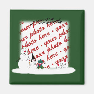Imán Marco fotográfico de Snowmen de Halloween