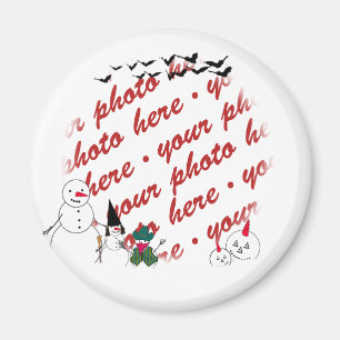 Imán Marco fotográfico de Snowmen de Halloween