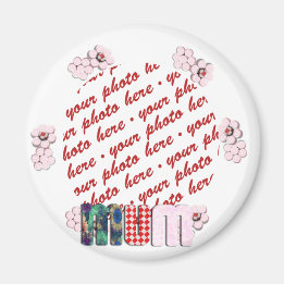 Imán Marco fotográfico "MAMÁ" de trabajo en mosaico