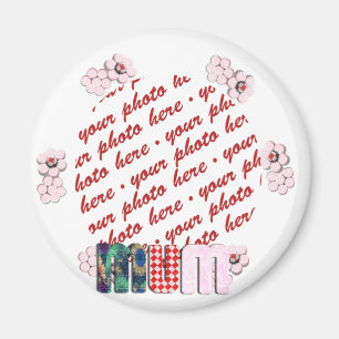 Imán Marco fotográfico "MAMÁ" de trabajo en mosaico