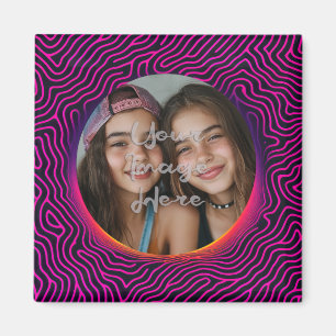 Imán Marco fotográfico Neon Vaporwave Swirl Personaliza
