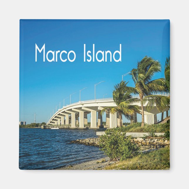Imán Marco Island Florida con puente (Frente)