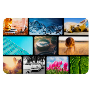 Imán Marco negro de combinación de plantillas de 10 fot