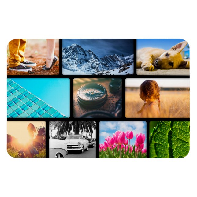 Imán Marco negro de combinación de plantillas de 10 fot (Horizontal)