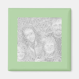 Imán marco verde simple de la foto