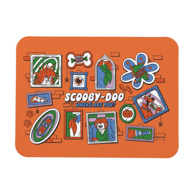Imán Marcos de fotos de Halloween de Scooby-Doo (Horizontal)