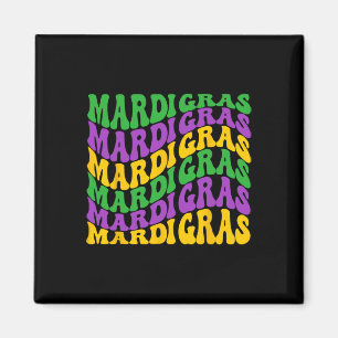 Imán Mardi Gras 2024 Mujeres Chicas Máscara Camas Nueva