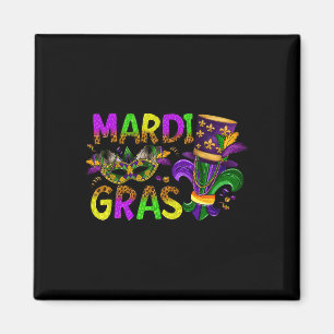 Imán Mardi Gras 2025 Jester Set Niños Chicas Hombres