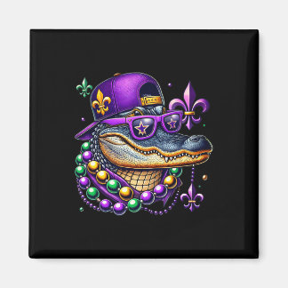 Imán Mardi Gras Alligator Mardigator Crocodile Kids Boy