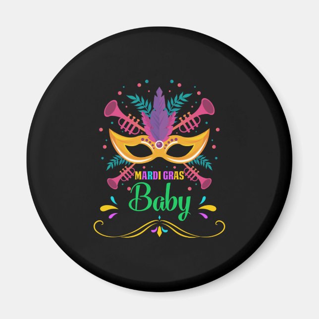 Imán Mardi Gras Baby (Frente)